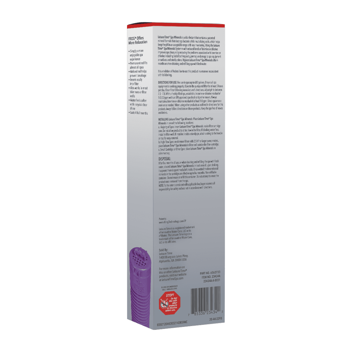 Leisure Time Spa Minerals – Continuous Sanitizer for Hot Tubs – Easy Cartridge System – Includes Scum Sponge and 7-in-1 Test Strips