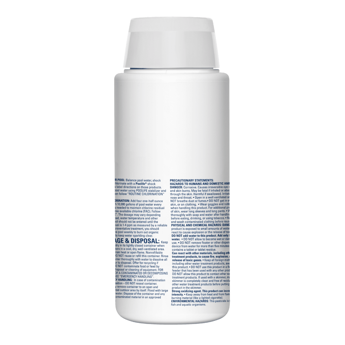 Poolife 1" Cleaning Tablets 5 lb – Powerful Stabilized Chlorine for Small Pools & Spas – Includes 2 Scum Socks and 7-in-1 Test Strips