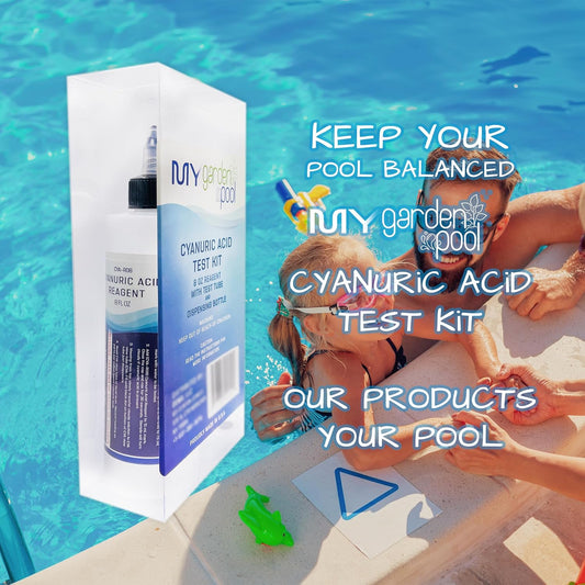 Cyanuric Acid Test Kit – Accurate 8 oz Reagent with Test Tube & Mixing Bottle – Professional Grade Pool Maintenance by My Garden Pool
