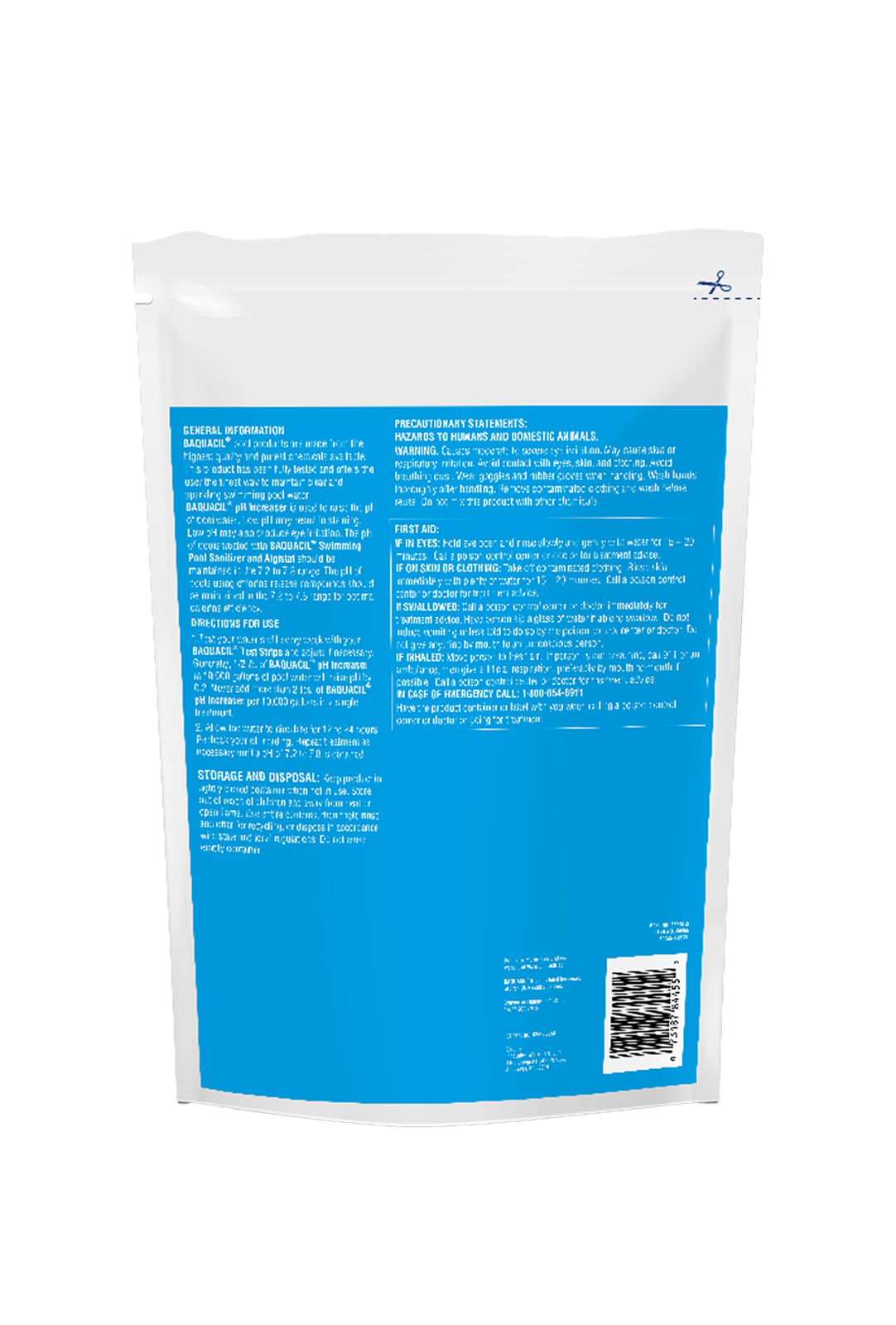 BAQUACIL pH Increaser – 4 lb Bag – Safely Raises Low pH in Chlorine-Free Pools – Helps Prevent Corrosion & Eye Irritation – Includes Scum Socks & Test Strips