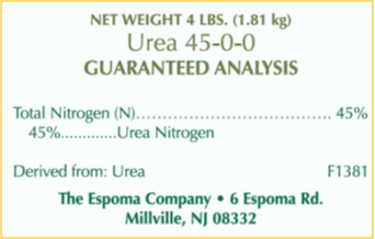 Espoma Urea 4 lb – High-Nitrogen Fertilizer for Lush Green Growth – Includes Claw Gloves & Soil pH Test Kit