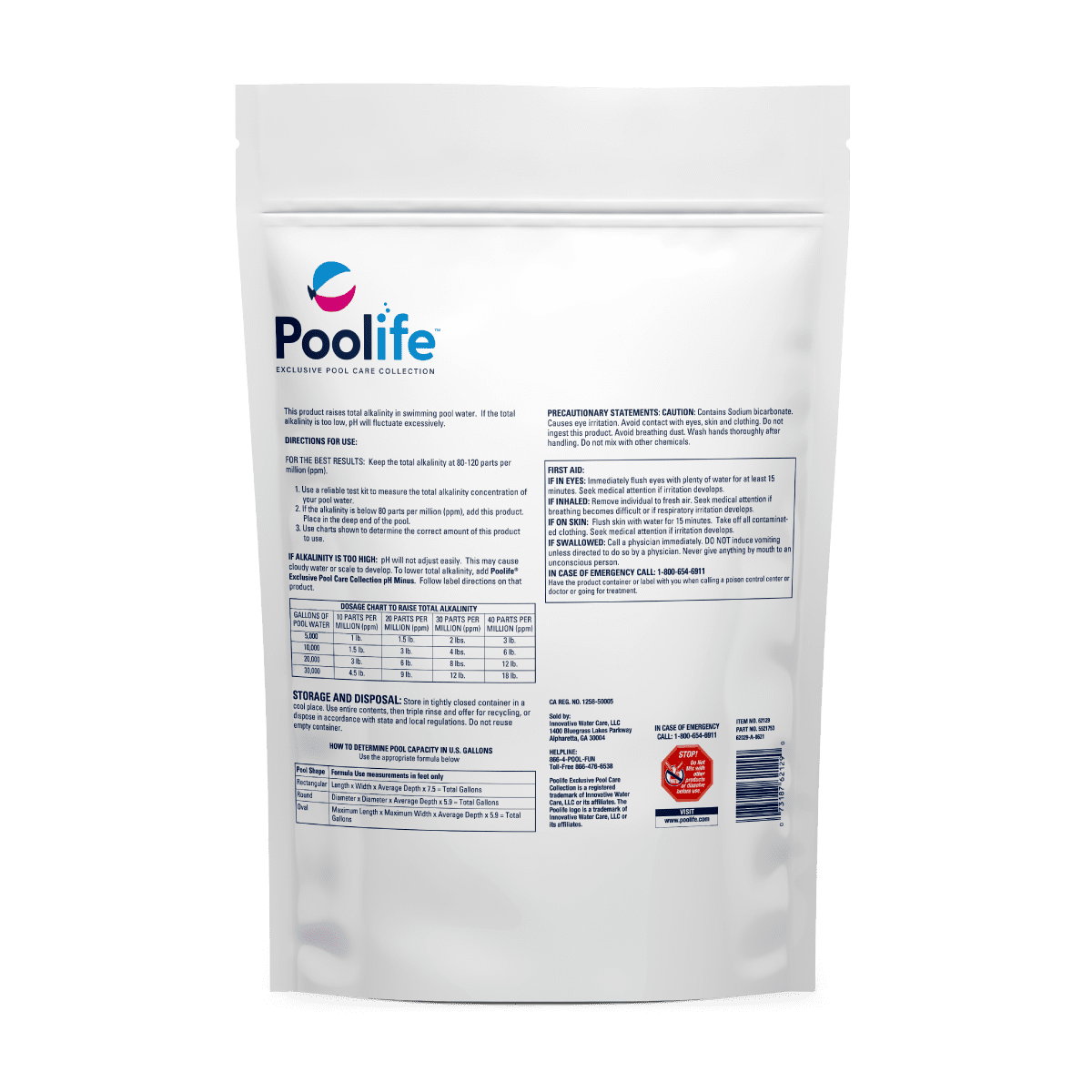Poolife Alkalinity Plus 5 lb – Raises Total Alkalinity for Balanced pH – Easy-Dissolve Formula – Includes 2 Scum Socks and 7-in-1 Test Strips