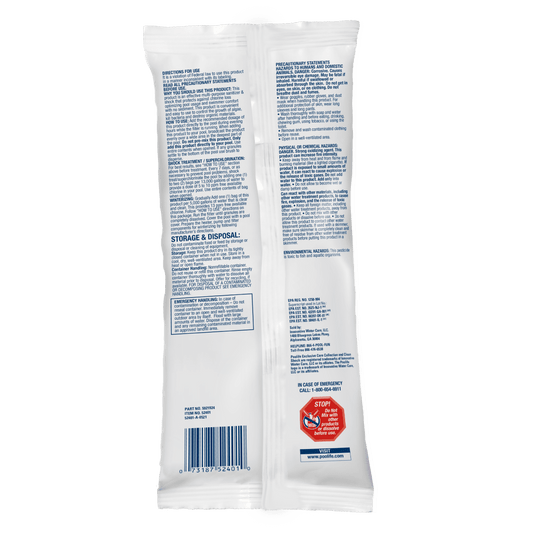 Poolife Clean Shock 1 lb – Quick-Dissolving Oxidizer for Crystal Clear Water – Ideal for Weekly Shocking – Includes 2 Scum Socks and 7-in-1 Test Strips