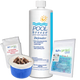 Pool Breeze Defender Algaecide – 32 oz – Polyquat Non-Foaming Formula – Includes Scum Socks & Test Strips