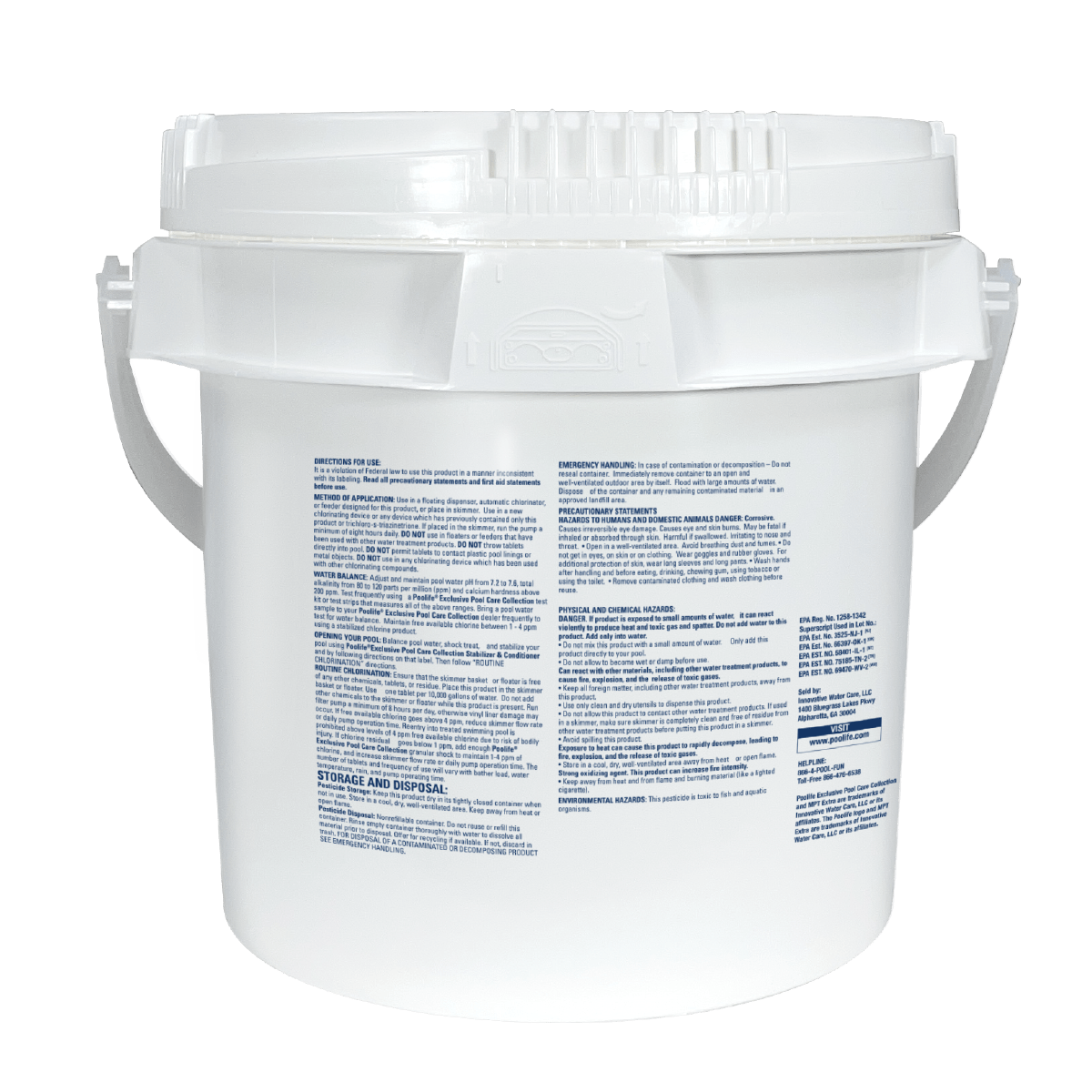 Poolife MPT Extra 4 lb – 3-in-1 Chlorine Tablets for Complete Pool Care – Sanitizes, Clarifies & Prevents Algae – Includes 2 Scum Socks and 7-in-1 Test Strips