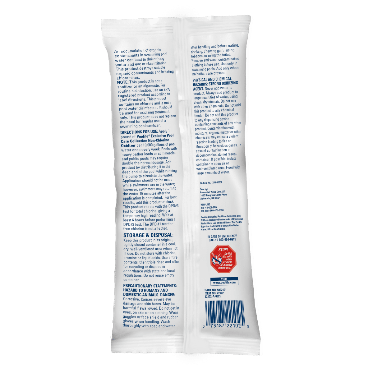 Poolife Non-Chlorine Oxidizer 12 Pack (1 lb each) – Ideal for Bromine Pools – Weekly Pool Shock – Includes 2 Scum Socks and 7-in-1 Test Strips