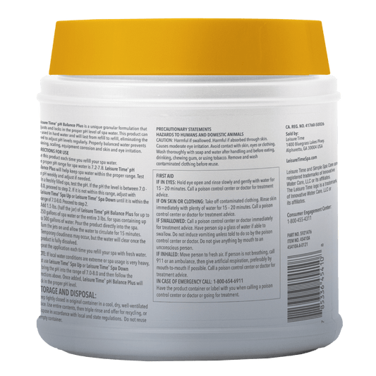 Leisure Time pH Balance Plus – Maintains Perfect Spa pH – Protects Spa Equipment – Includes Scum Sponge and 7-in-1 Test Strips