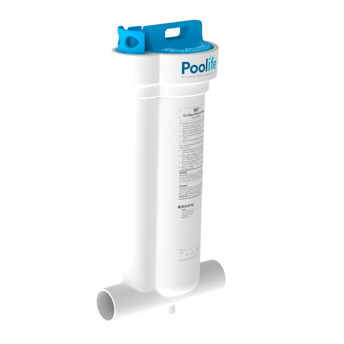 Poolife NST Cal Hypo Chlorine Feeder – Automatic Dispenser for Cal Hypo Tablets – Easy, Consistent Sanitization – Bonus Scum Socks Included