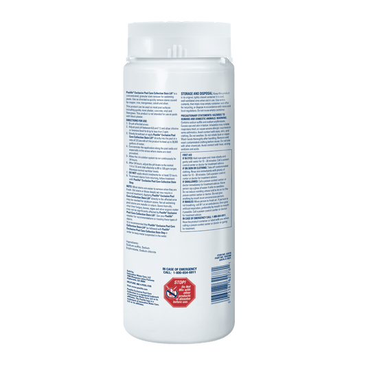 Poolife Stain Lift 2.5 lb – Powerful Stain Remover for Metals & Organics – Restores Pool Surfaces – Includes Test Strips and 2 Scum Socks