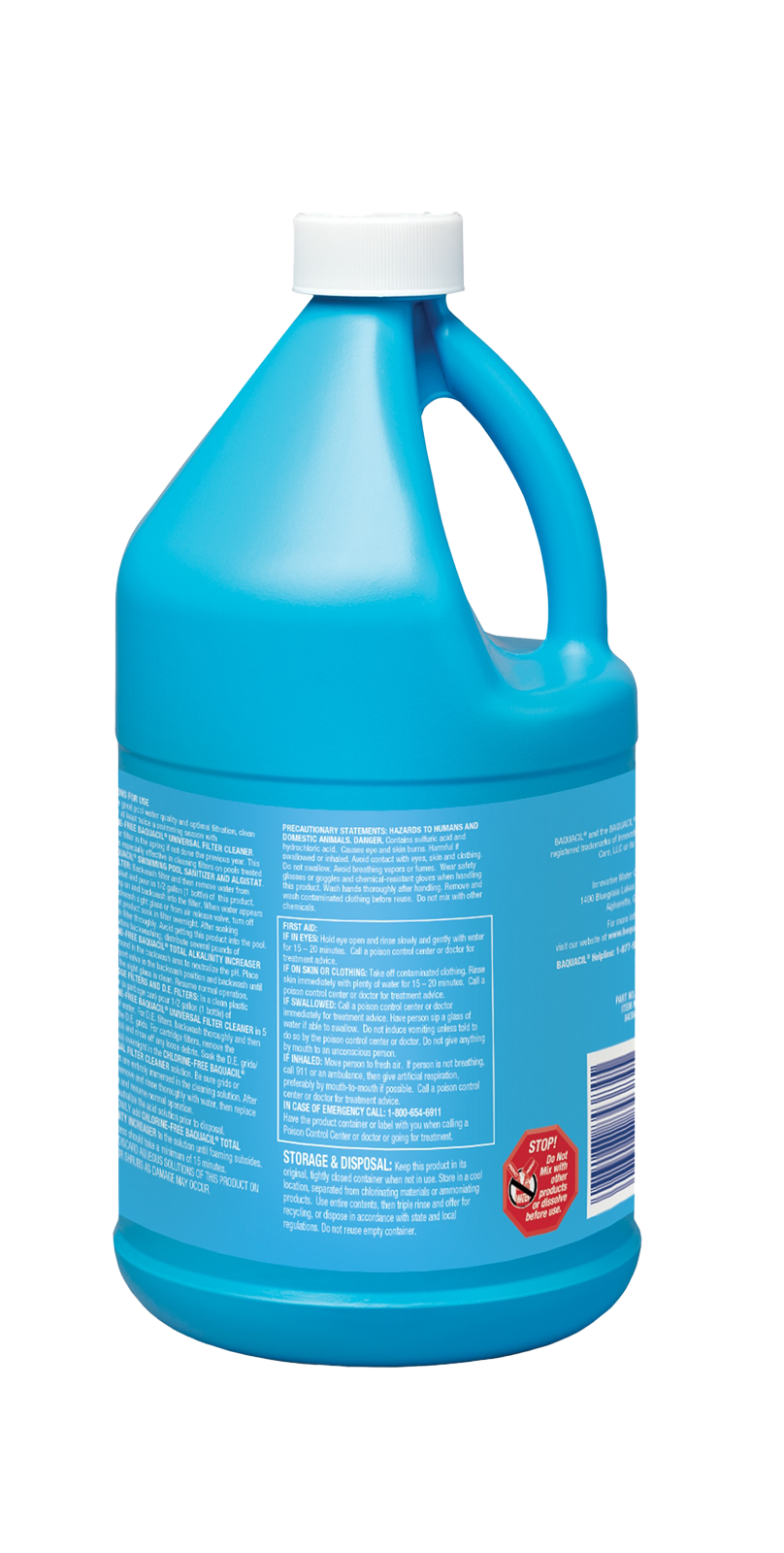 BAQUACIL Universal Filter Cleaner 64 fl oz – Deep Cleaning Solution for Sand, DE & Cartridge Filters – Restores Flow & Efficiency – Includes Test Strips & Scum Socks