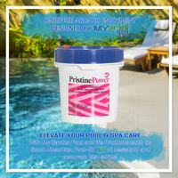 PristinePower 5 lbs – Powerful Spa and Pool Oxidizer – Clears Water Fast – Includes Scum Sponge, Flower Oil-Absorbing Sponge, and 7-in-1 Test Strips