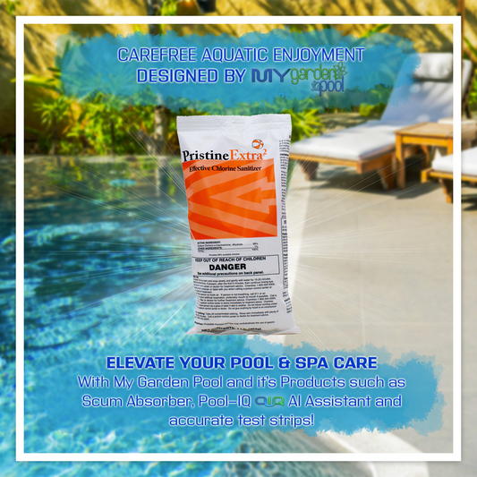 PristineExtra – 1 LB – Multi-Purpose Shock Oxidizer – Includes Scum Sponge & Test Strips