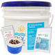Pool Breeze 3" Chlorine Tablets – 24.5 lb Pail – Long-Lasting Sanitizer – Includes Scum Socks & Test Strips