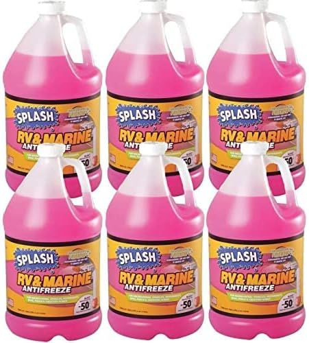 Splash RV & Marine Antifreeze -50°F – 1 Gallon, 6-Pack