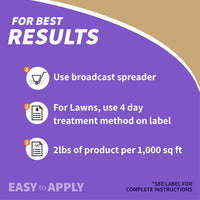 Bonide MoleMax application tips with broadcast spreader