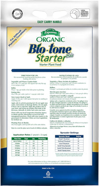 Bio-tone Starter Plus 25 lb – Espoma Organic Fertilizer with Myco-Tone – Includes My Garden Pool Claw Gloves & Soil pH Test Strips