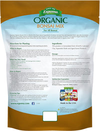 Espoma Organic Bonsai Mix 4 qt – Premium Soil for Bonsai Trees – Bonus Gloves & Soil pH Test Kit