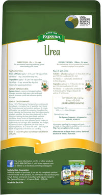 Espoma Urea 4 lb – High-Nitrogen Fertilizer for Lush Green Growth – Includes Claw Gloves & Soil pH Test Kit