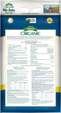Bio-tone Starter Plus 18 lb – Espoma Organic Transplant Fertilizer with Myco-tone – Includes My Garden Pool Claw Gloves & Soil pH Test Strips