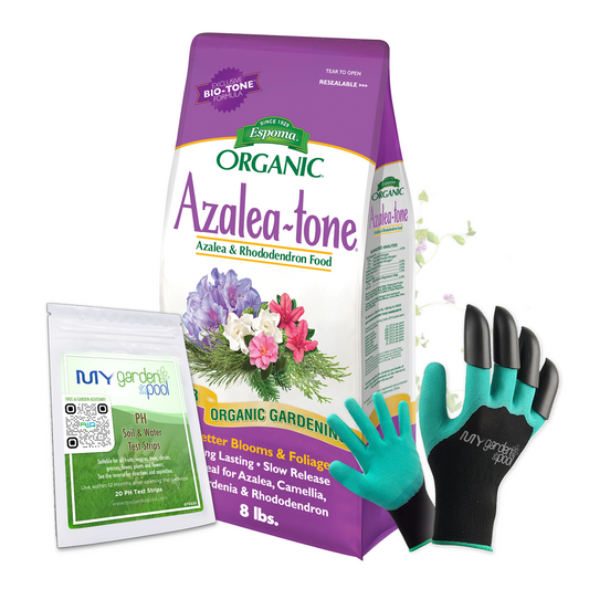 Espoma Azalea-tone 8 lb – Fertilizer for Acid-Loving Plants + Free Claw Gloves & pH Test Kit