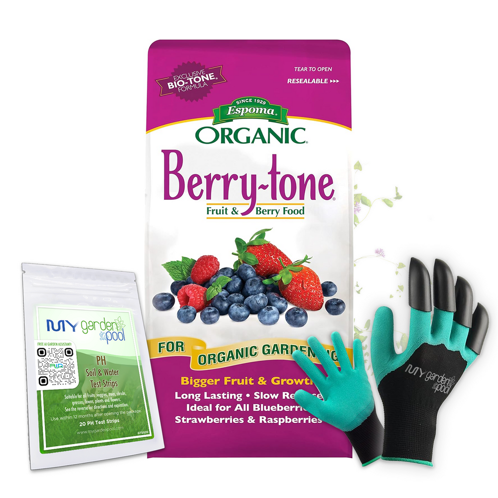 Espoma Berry-tone 18 lb – Organic Berry Fertilizer + Free Claw Gloves & Soil pH Test Kit