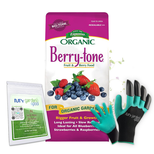 Espoma Berry-tone 18 lb – Organic Berry Fertilizer + Free Claw Gloves & Soil pH Test Kit
