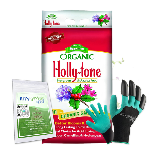 Espoma Holly-tone 18 lb – For Acid-Loving Plants + Free Claw Gloves & pH Test Kit