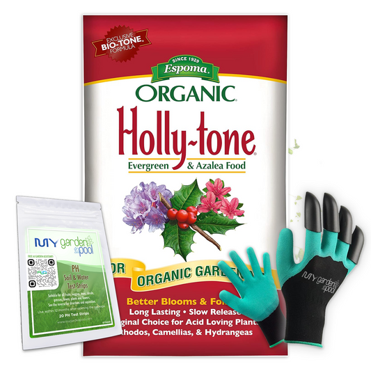 Espoma Holly-tone 36 lb – For Acid-Loving Plants + Free Claw Gloves & pH Test Kit