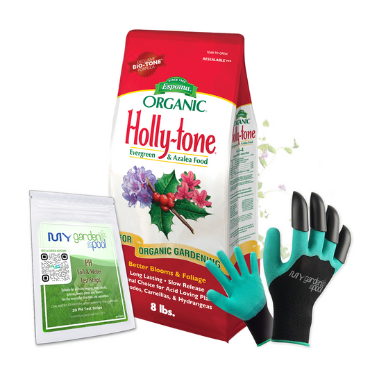 Espoma Holly-tone 8 lb – For Acid-Loving Plants + Free Claw Gloves & pH Test Kit