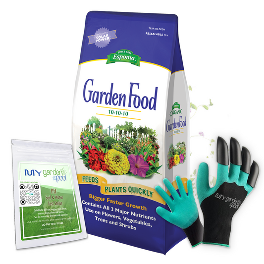 Espoma Garden Food 10-10-10 6.75 lb – All-Purpose Plant Food – Bonus Claw Gloves & Soil pH Test Kit
