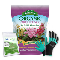 Espoma Organic Orchid Mix 4 qt – Premium Bark-Based Blend for Orchids – Free Claw Gloves & Soil pH Test Kit