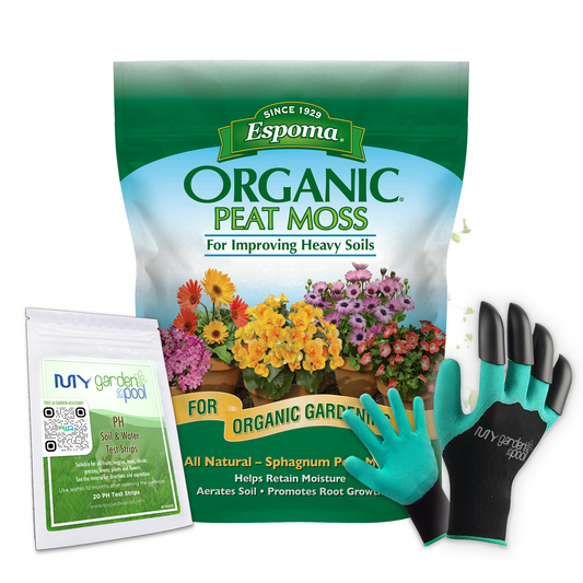 Espoma Organic Peat Moss 8 qt – All-Natural Soil Conditioner – Bonus Gloves & Soil pH Test Kit