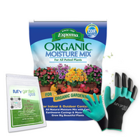 Espoma Organic Moisture Mix 8 qt – Water Saving Potting Soil – Bonus Claw Gloves & Soil pH Test Kit