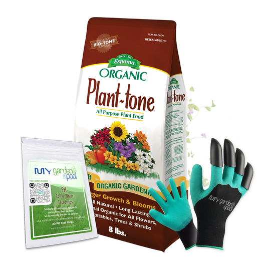 Espoma Plant-tone 8 lb – Organic Fertilizer for All Plants + Free Claw Gloves & pH Test Kit