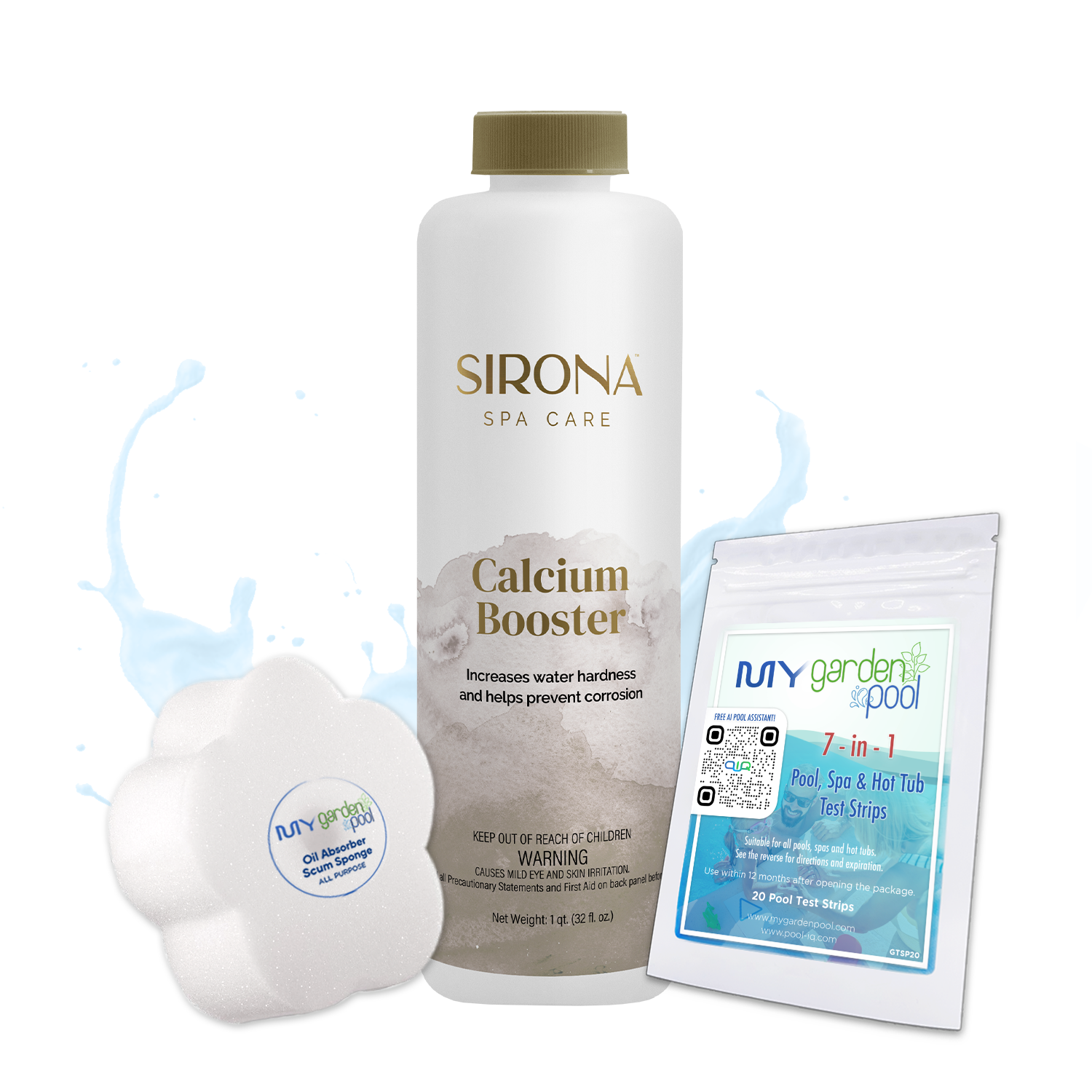Sponge Calcium Sirona 82148 Calcium Booster 1 lb – Increase Spa Calcium with Scum ...