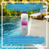 Leisure Time Defender 32 fl oz – Prevents Spa Scale Buildup – Enhances Water Clarity – Includes Scum Sponge and 7-in-1 Test Strips