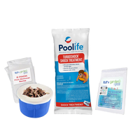Poolife TurboShock Treatment 5 lb – Powerful Granular Chlorine Shock – Fast Pool Sanitizer – Includes 2 Scum Socks and 7-in-1 Test Strips