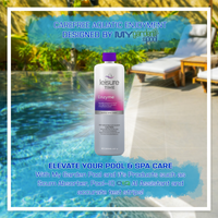 Leisure Time Enzyme 32 fl oz – Natural Spa Water Cleaner – Breaks Down Oils and Lotions – Includes Scum Sponge and 7-in-1 Test Strips