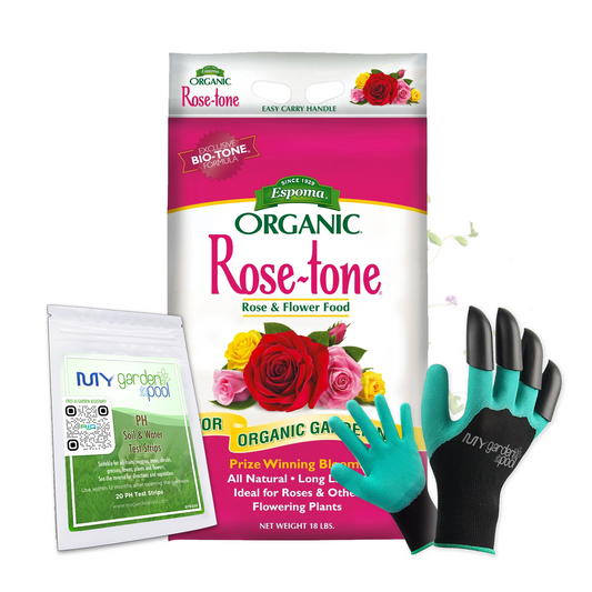 Espoma Rose-tone 18 lb – Organic Rose Fertilizer + Free Claw Gloves & pH Test Kit