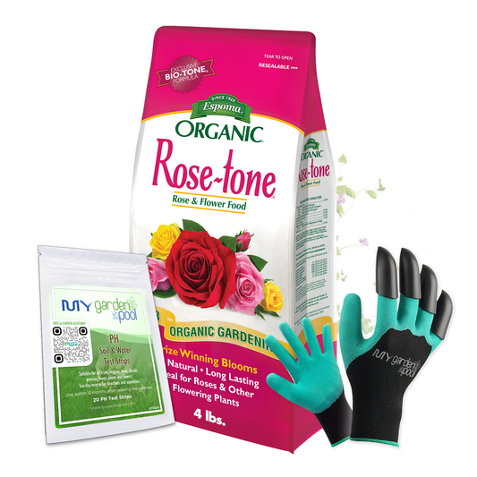 Espoma Rose-tone 4 lb – Organic Rose Fertilizer + Free Claw Gloves & pH Test Kit