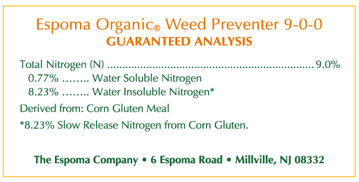 Espoma Weed Preventer 25 lb – Corn Gluten Organic Pre-Emergent – Includes My Garden Pool Claw Gloves & Soil pH Test Strips