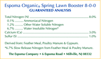 Espoma Spring Lawn Booster 30 lb – Organic Lawn Fertilizer with Bio-tone – Includes My Garden Pool Claw Gloves & Soil pH Test Strips