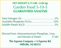 Espoma Garden Food 5-10-5 6.75 lb – Balanced Flower & Vegetable Fertilizer – Bonus Claw Gloves & Soil pH Test Kit
