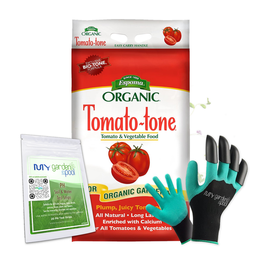Espoma Tomato-tone 18 lb – Natural Tomato & Vegetable Fertilizer + Free Claw Gloves & Soil pH Test Kit