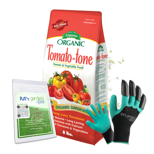 Espoma Tomato-tone 8 lb – Organic Tomato & Pepper Fertilizer + Free Claw Gloves & Soil pH Test Kit