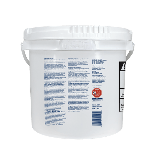 Poolife Active Cleaning Granules 100 lb – Commercial-Grade Cal Hypo Shock – Clears Cloudy Pool Water Fast – Includes 2 Scum Socks and 7-in-1 Test Strips
