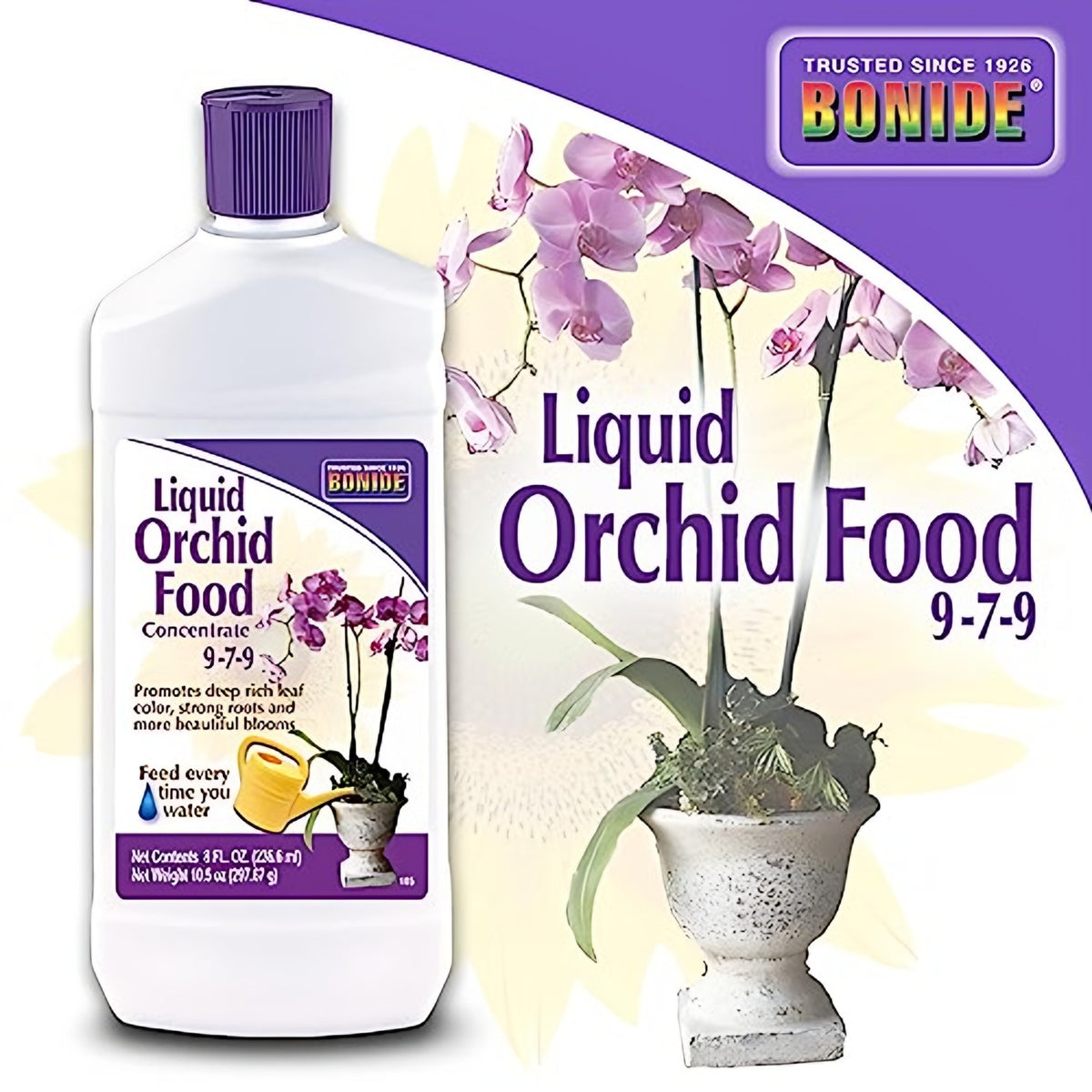 Bonide Bonide Liquid Orchid Food 9-7-9 label and directions