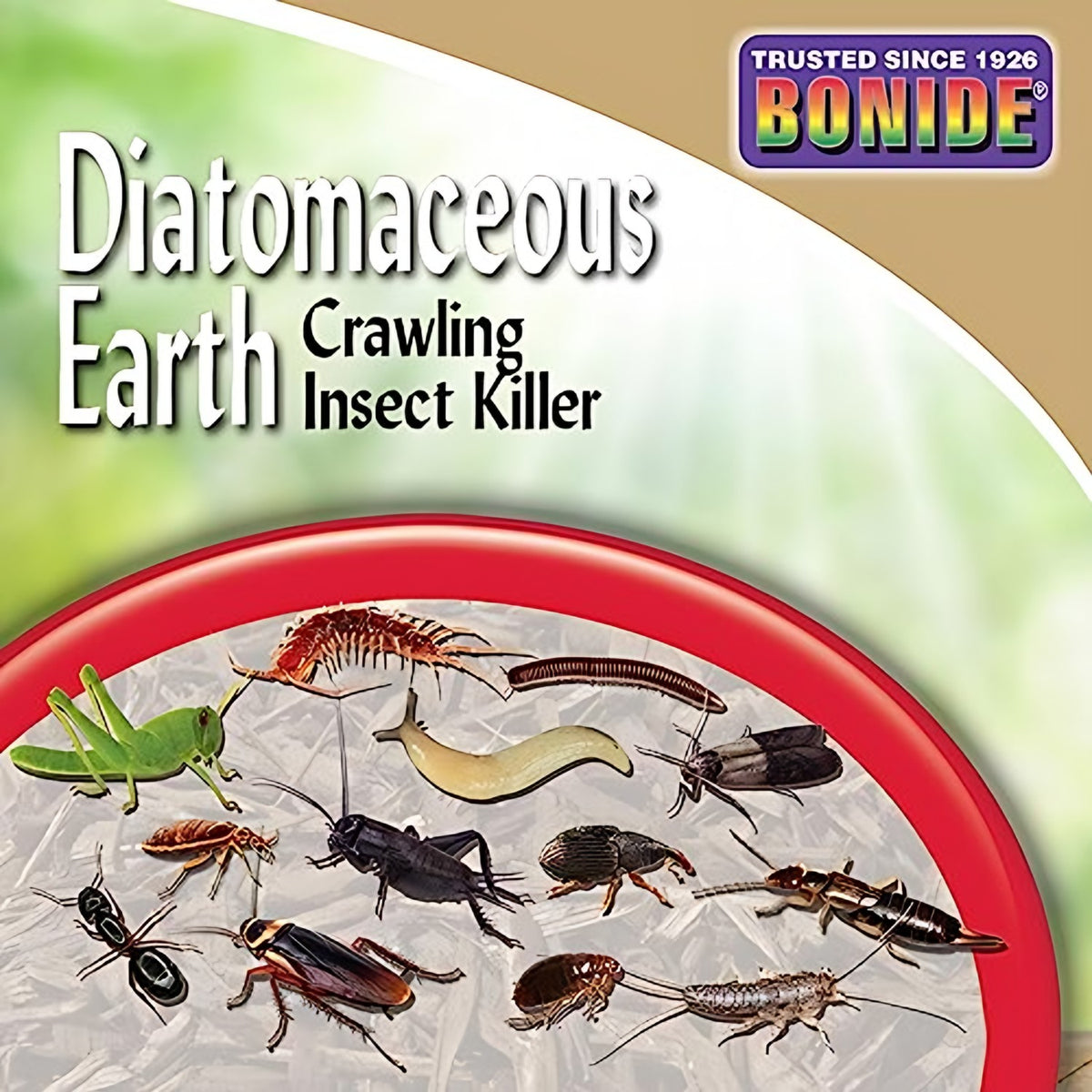 Bonide Bonide Diatomaceous Earth Crawling Insect Killer label and directions