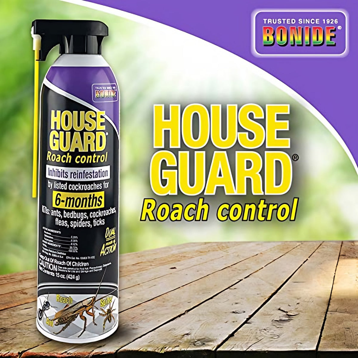 Bonide Bonide House Guard Roach Aerosol label and directions