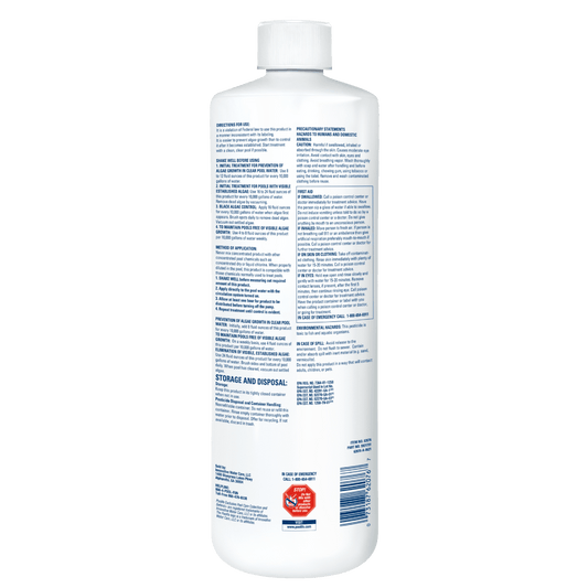 Poolife Defend+ 32 fl oz – 3-in-1 Pool Algae Protection – Clarifier + Preventative Shield – Includes 2 Scum Socks and 7-in-1 Test Strips